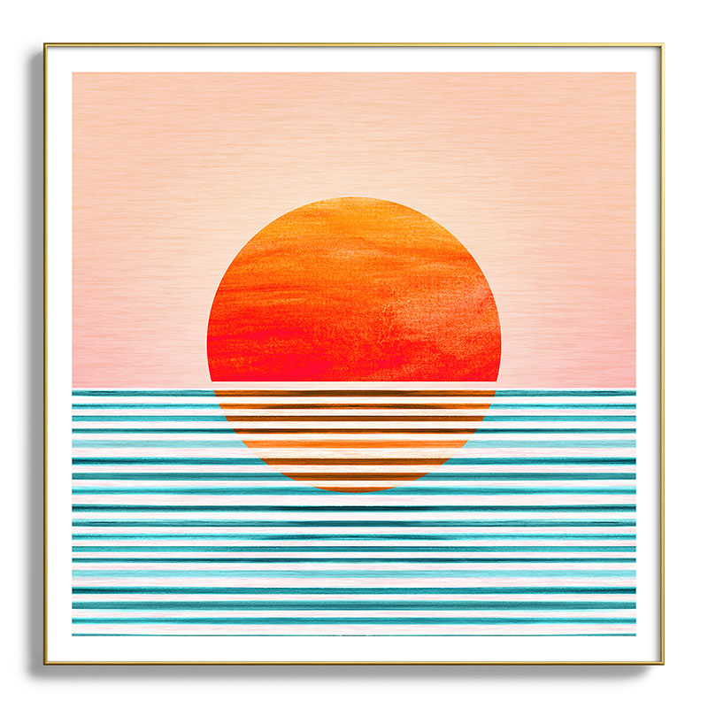 Minimalist Sunset III / Abstract Landscape Framed Art Print Gallery Image 139