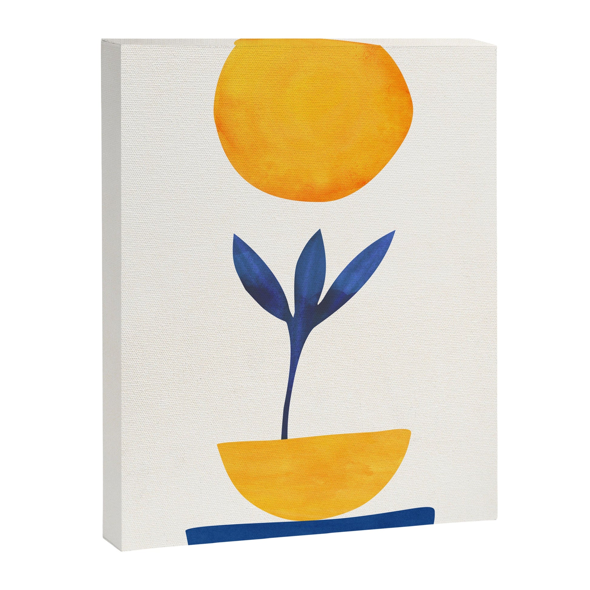 Sunny Sprout Modernist Abstract Botanic Canvas Print Gallery Image 3