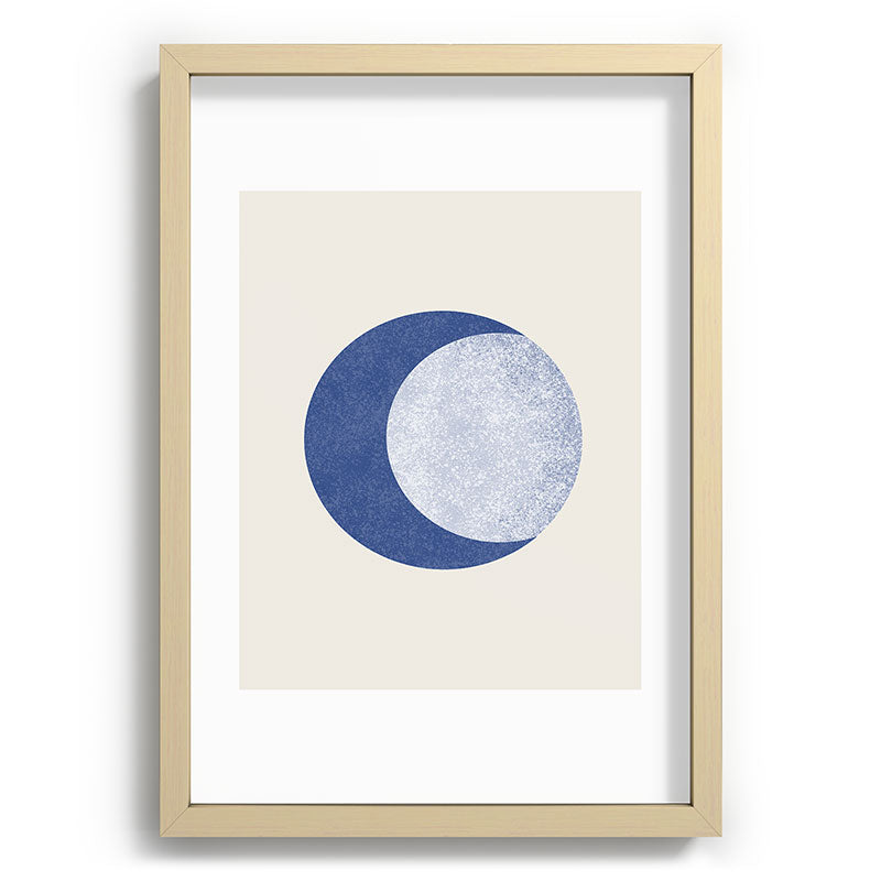Moon Crescent - Blue Framed Art Print Gallery Image 97