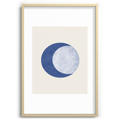 Moon Crescent - Blue Framed Art Print Gallery Image 102