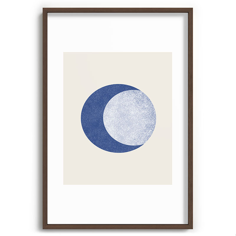 Moon Crescent - Blue Framed Art Print Gallery Image 94