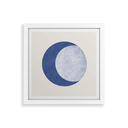 Moon Crescent - Blue Framed Art Print Gallery Image 82