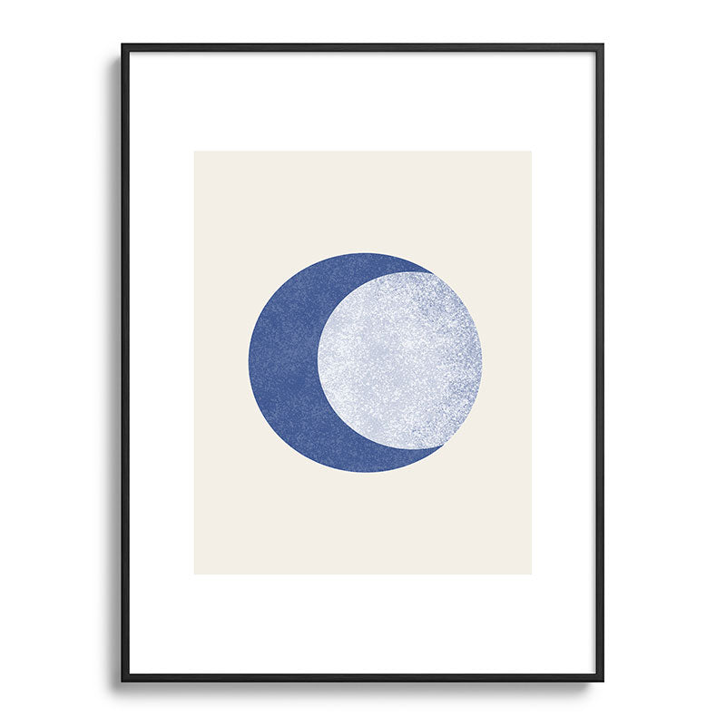Moon Crescent - Blue Framed Art Print Gallery Image 116