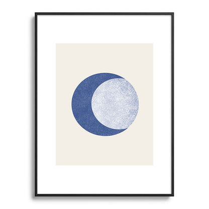 Moon Crescent - Blue Framed Art Print Gallery Image 116