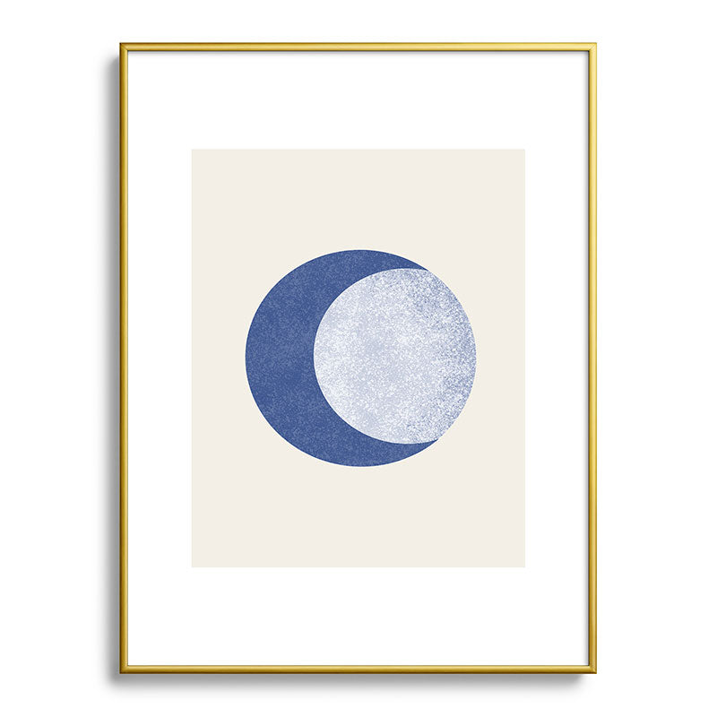 Moon Crescent - Blue Framed Art Print Gallery Image 124