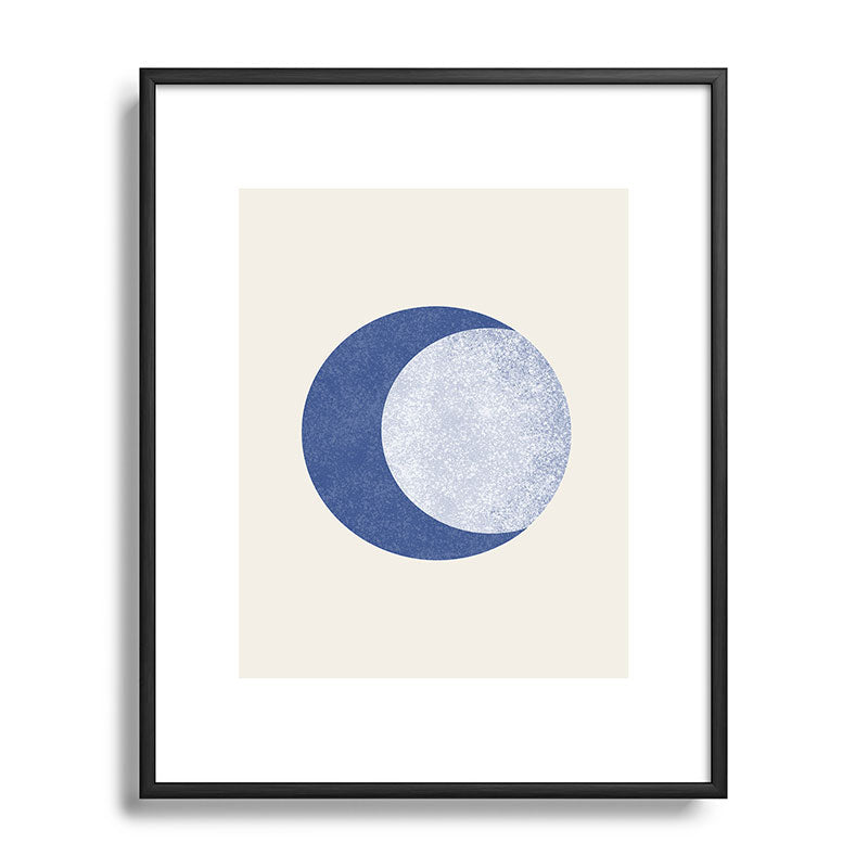Moon Crescent - Blue Framed Art Print Gallery Image 112