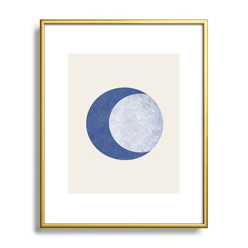 Moon Crescent - Blue Framed Art Print Gallery Image 120