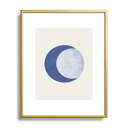 Moon Crescent - Blue Framed Art Print Gallery Image 120