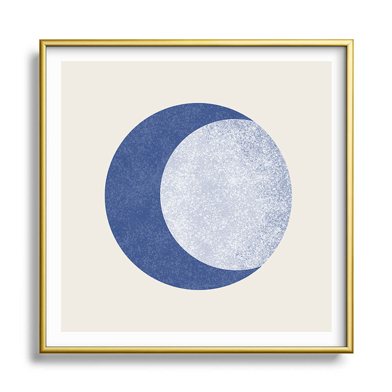 Moon Crescent - Blue Framed Art Print Gallery Image 133