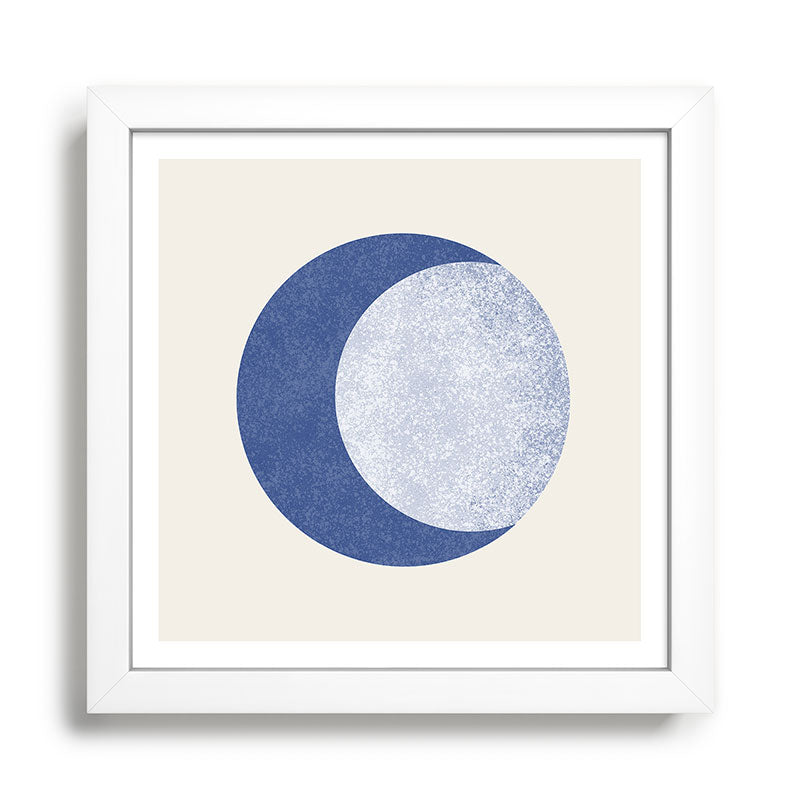 Moon Crescent - Blue Framed Art Print Gallery Image 35