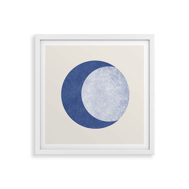 Moon Crescent - Blue Framed Art Print Gallery Image 38