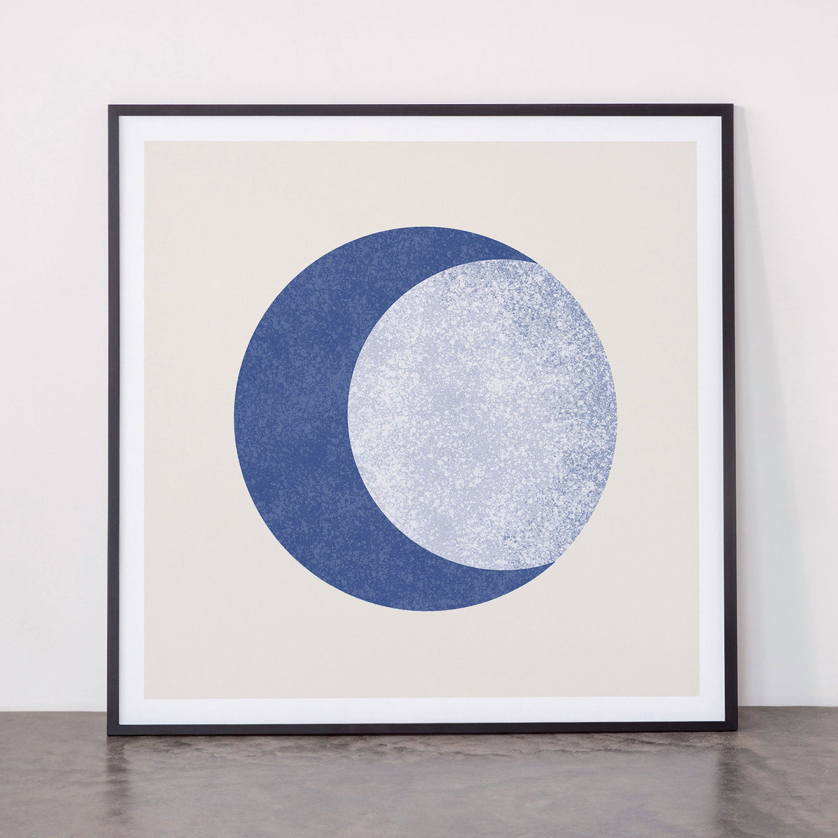Moon Crescent - Blue Framed Art Print Gallery Image 11
