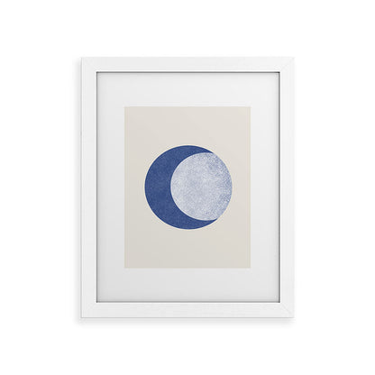 Moon Crescent - Blue Framed Art Print Gallery Image 75