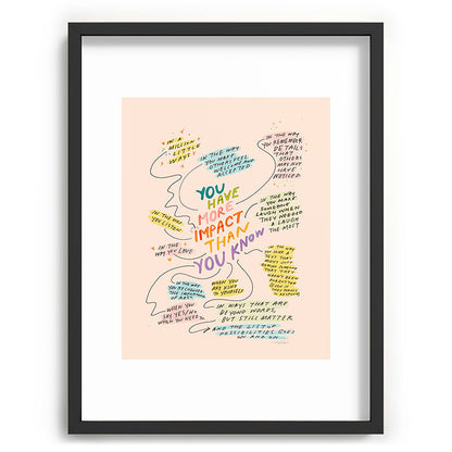 You have more impact than you know Framed Art Print Gallery Image 60
