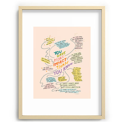 You have more impact than you know Framed Art Print Gallery Image 72