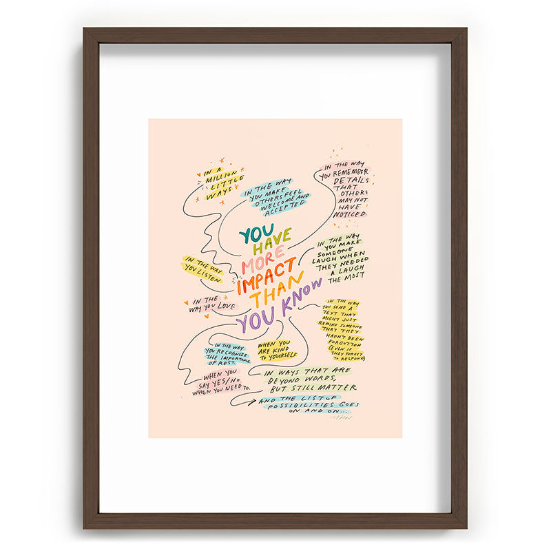 You have more impact than you know Framed Art Print Gallery Image 66