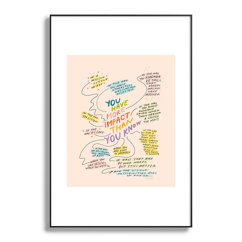 You have more impact than you know Framed Art Print Gallery Image 86