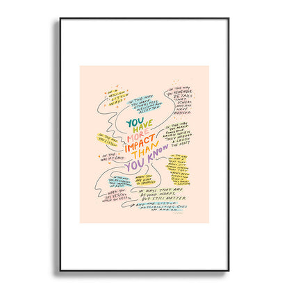 You have more impact than you know Framed Art Print Gallery Image 86