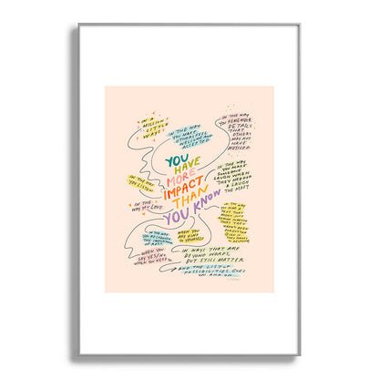 You have more impact than you know Framed Art Print Gallery Image 101
