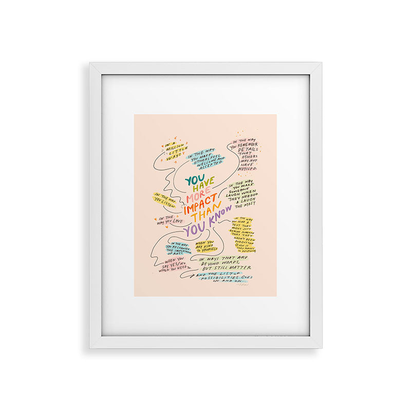 You have more impact than you know Framed Art Print Gallery Image 23