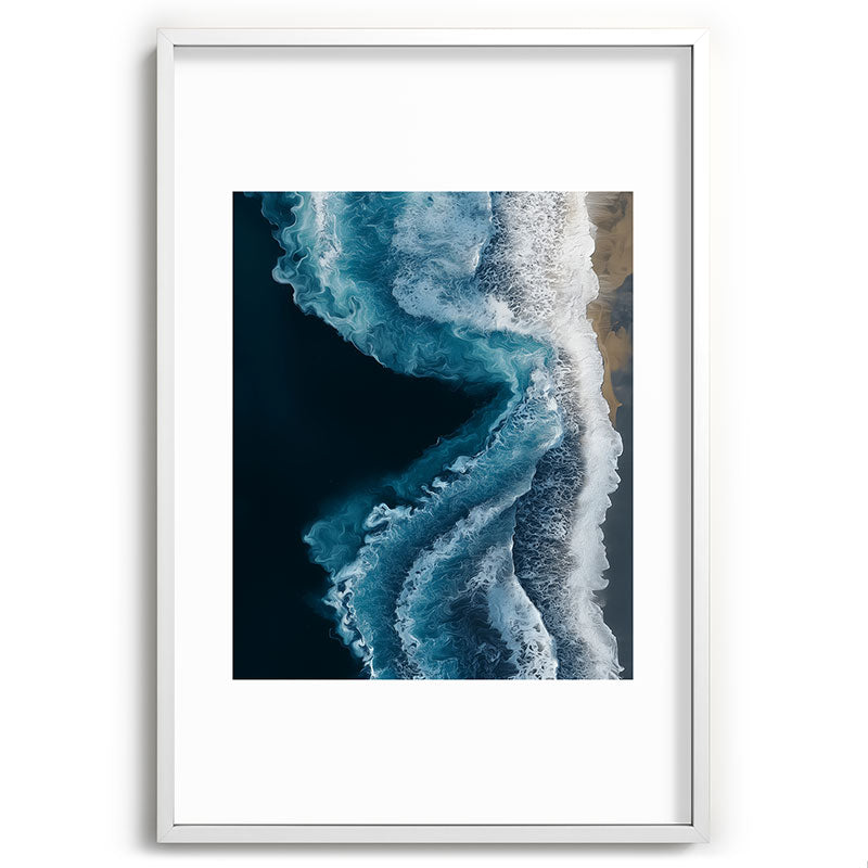 Aerial Ocean Waves - Coastal Wall Art Photography Framed Art Print Gallery Image 80