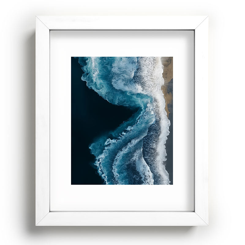 Aerial Ocean Waves - Coastal Wall Art Photography Framed Art Print Gallery Image 76
