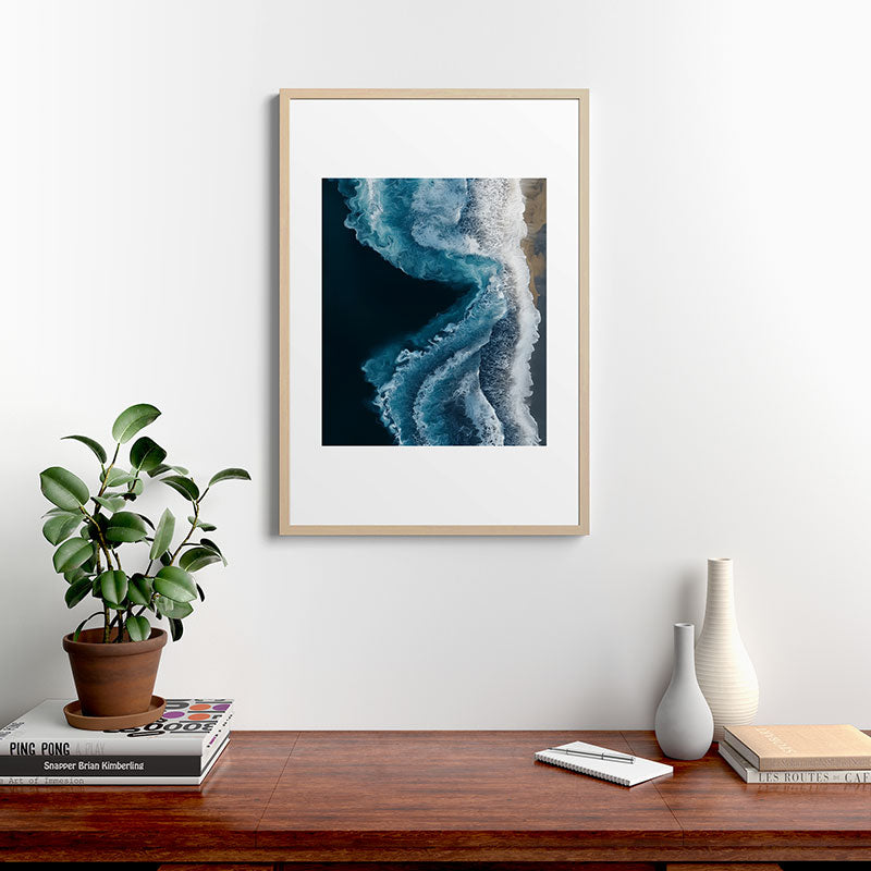 Aerial Ocean Waves - Coastal Wall Art Photography Framed Art Print Gallery Image 20