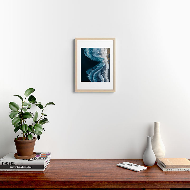 Aerial Ocean Waves - Coastal Wall Art Photography Framed Art Print Gallery Image 17