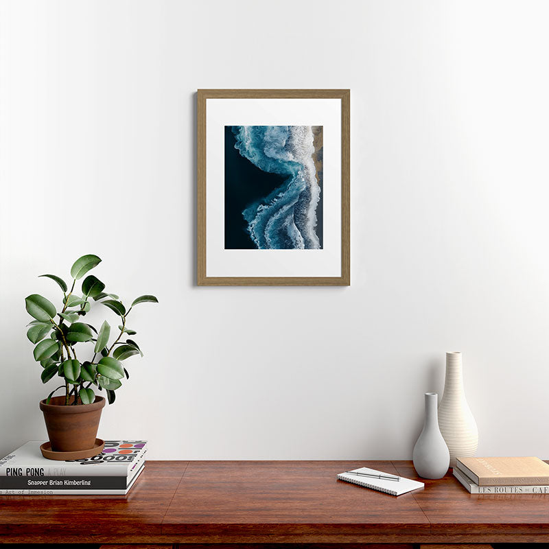 Aerial Ocean Waves - Coastal Wall Art Photography Framed Art Print Gallery Image 40