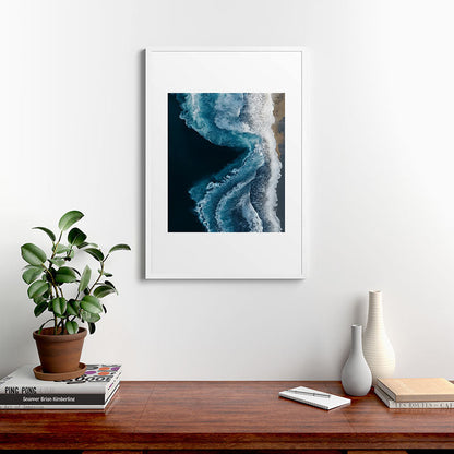 Aerial Ocean Waves - Coastal Wall Art Photography Framed Art Print Gallery Image 27