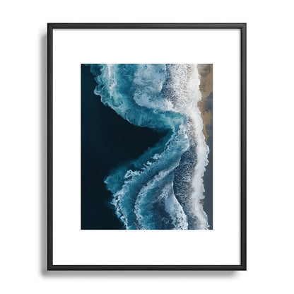 Aerial Ocean Waves - Coastal Wall Art Photography Framed Art Print Gallery Image 81