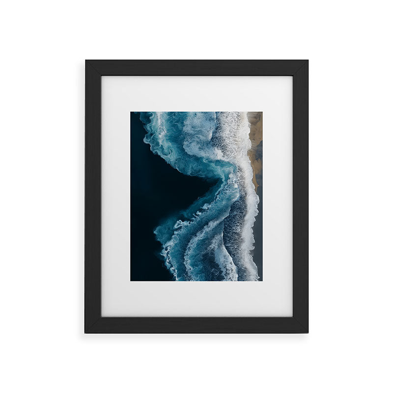 Aerial Ocean Waves - Coastal Wall Art Photography Framed Art Print Gallery Image 30