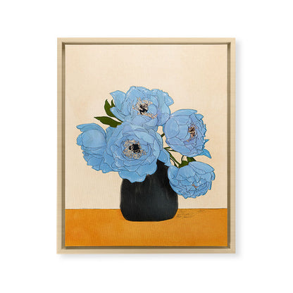 Bouquet Gift Blue Framed Canvas Print Gallery Image 16