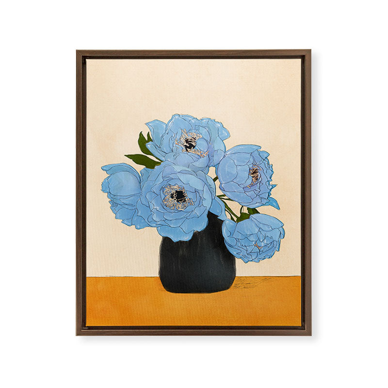 Bouquet Gift Blue Framed Canvas Print Gallery Image 7