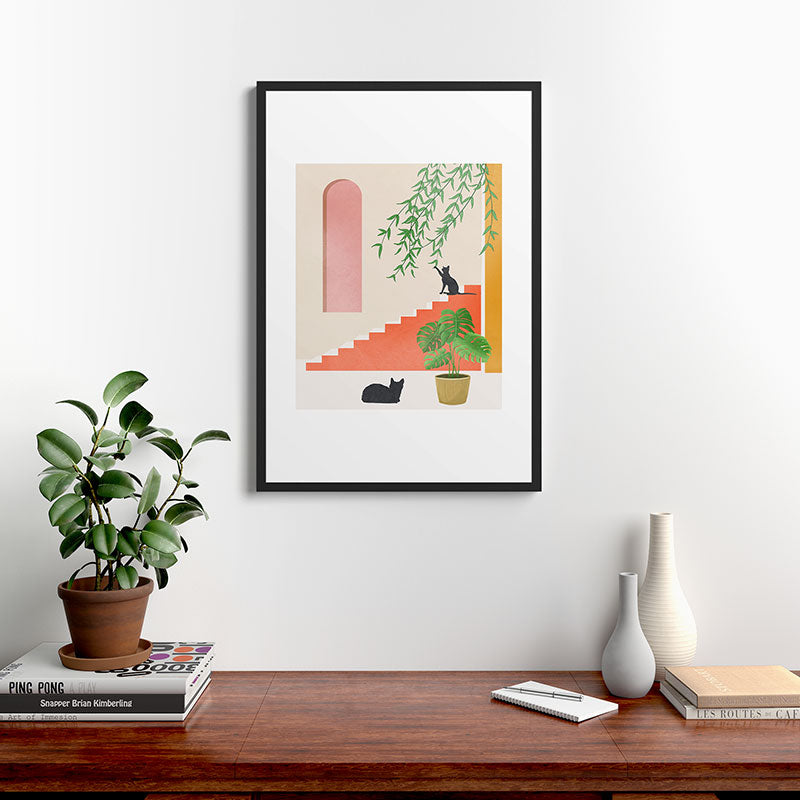 Cat Space II Framed Art Print Gallery Image 6