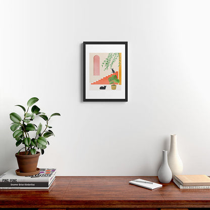 Cat Space II Framed Art Print Gallery Image 3
