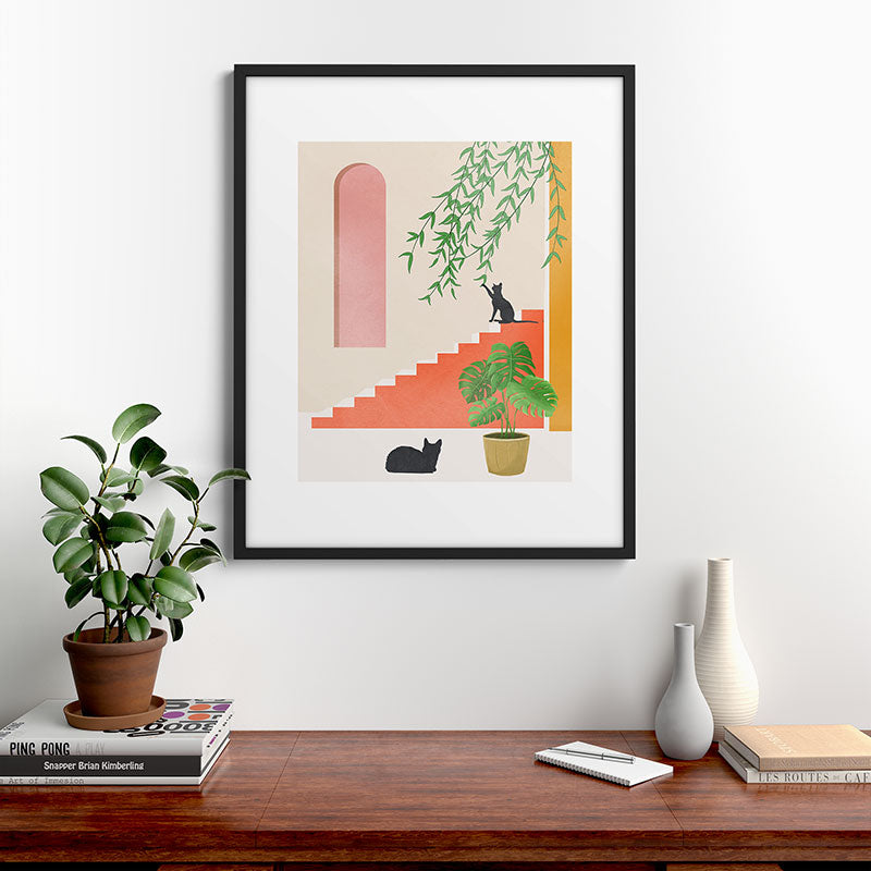 Cat Space II Framed Art Print Gallery Image 7
