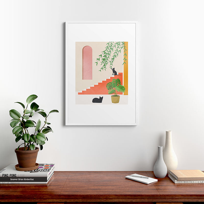 Cat Space II Framed Art Print Gallery Image 27