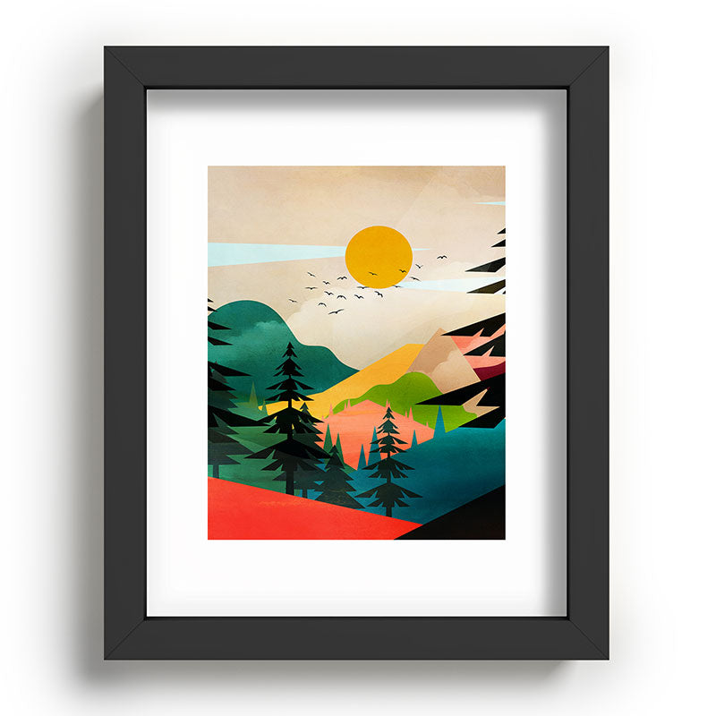 Colorful Morning in the Mountain Forest Framed Art Print Gallery Image 78