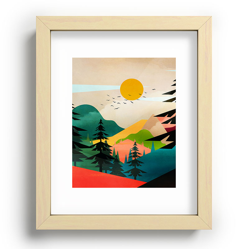 Colorful Morning in the Mountain Forest Framed Art Print Gallery Image 95