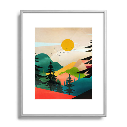 Colorful Morning in the Mountain Forest Framed Art Print Gallery Image 131