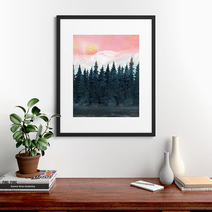 Forest Under the Sunset Framed Art Print Gallery Image 48