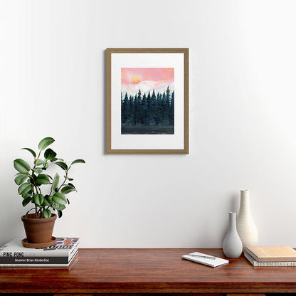 Forest Under the Sunset Framed Art Print Gallery Image 54