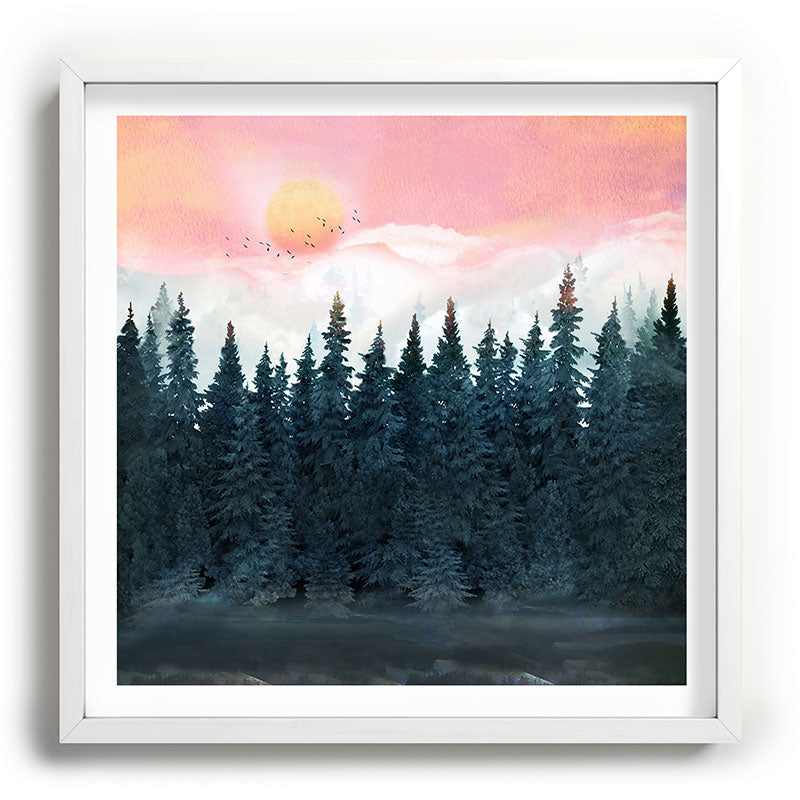 Forest Under the Sunset Framed Art Print Gallery Image 118