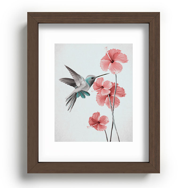 Hummingbird with Hibiscus Framed Art Print Gallery Image 64