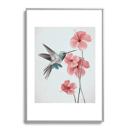 Hummingbird with Hibiscus Framed Art Print Gallery Image 97