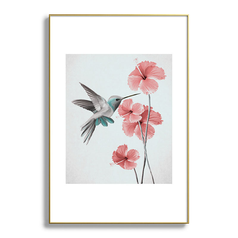 Hummingbird with Hibiscus Framed Art Print Gallery Image 93