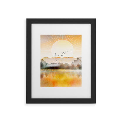 Lake Sunrise Framed Art Print Gallery Image 45