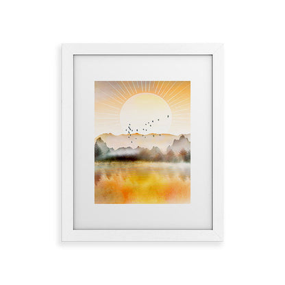 Lake Sunrise Framed Art Print Gallery Image 73