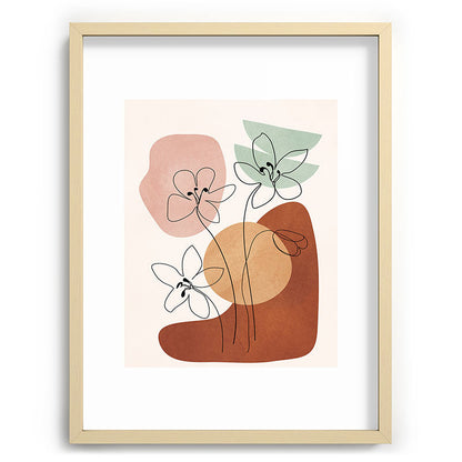 Minimal Abstract Flowers 04 Framed Art Print Gallery Image 72